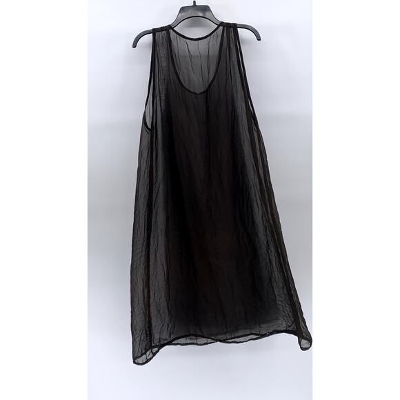 UNBRANDED Women’s Brown Mesh Sleeveless Scoop-Neck Midi Overlay Dress SZ OS - Picture 2 of 7